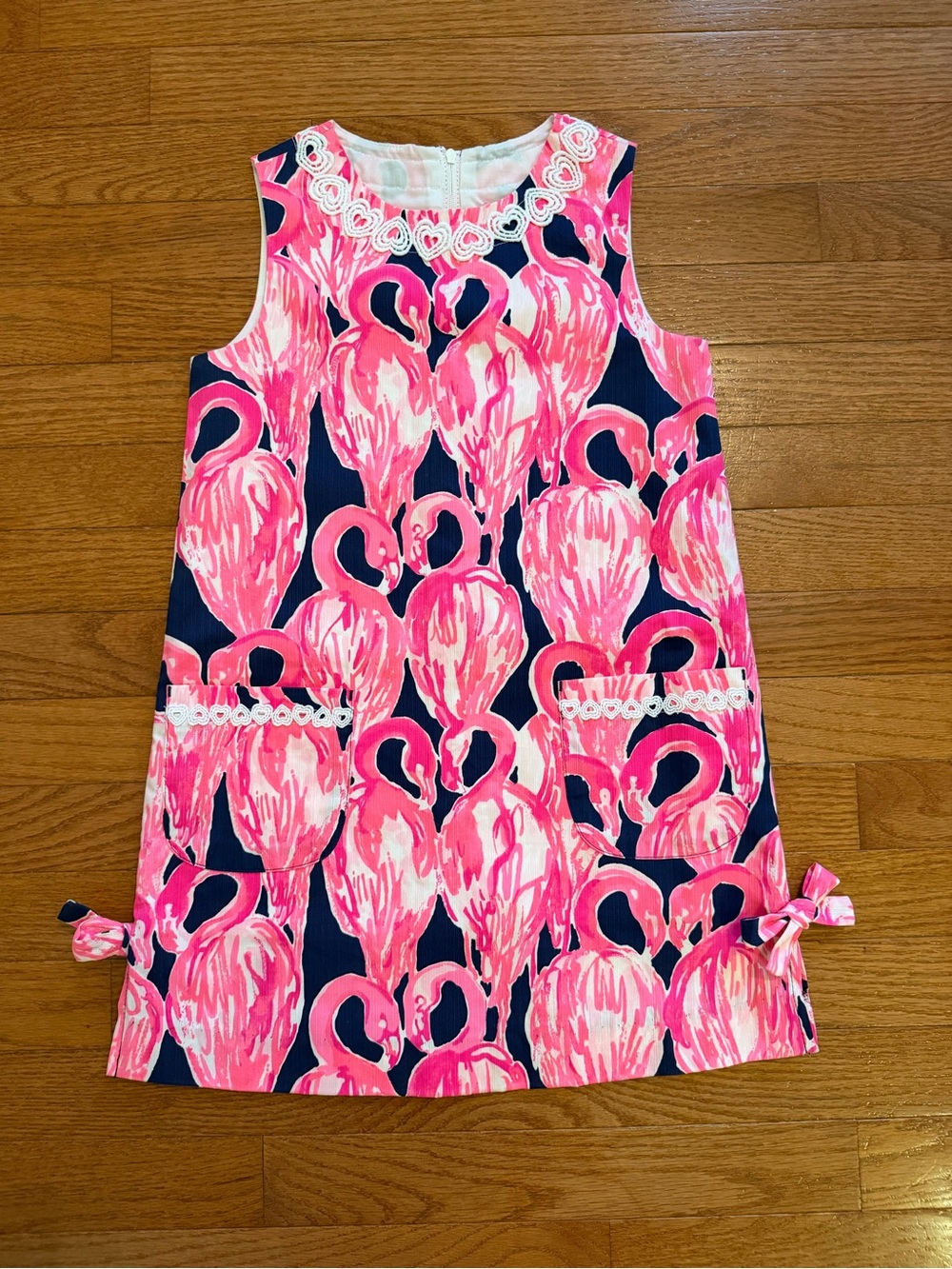Lilly Pulitzer Girls Classic Shift Dress High Tide Navy Via Amor